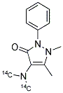 AMINOPYRINE, [DIMETHYLAMINE-14C]- 结构式