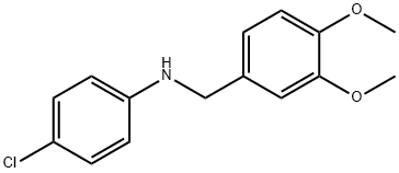 4-CHLORO-N-(3,4-DIMETHOXYBENZYL)ANILINE 结构式