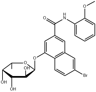 NAPHTHOL AS-BI BETA-L-FUCOPYRANOSIDE 结构式