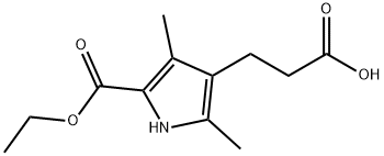 3-(5-(乙氧基羰基)-2,4-二甲基-1H-吡咯-3-基)丙酸 结构式