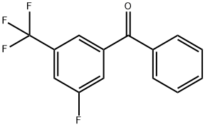 3-氟-5-(三氟甲基)苯甲酮 结构式