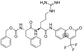 Z-PHE-ARG-7-AMINO-4-TRIFLUOROMETHYLCOUMARIN 结构式