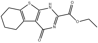 2-ETHOXYCARBONYL-3,4,5,6,7,8-HEXAHYDRO(1)BENZOTHIENO(2,3-D)PYRIMIDIN-4-ONE 结构式