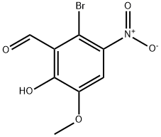 2-BROMO-6-HYDROXY-5-METHOXY-3-NITRO-BENZALDEHYDE 结构式