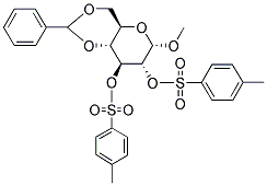 METHYL-4,6-O-BENZYLIDENE-2,3-DI-(O-TOSYL)-A-D-GLUCOPYRANOSIDE 结构式