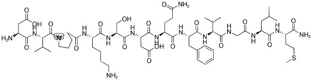 ASP-VAL-PRO-LYS-SER-ASP-GLN-PHE-VAL-GLY-LEU-MET-NH2 结构式