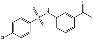 N-(3-ACETYLPHENYL)-4-CHLOROBENZENESULFONAMIDE 结构式