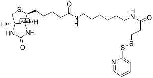 N-(6-[生物素胺]己基)- 3-(2-吡啶二硫) 丙酰胺 结构式