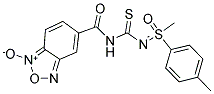 5-([(([1-METHYL-1-(4-METHYLPHENYL)-1-OXO-LAMBDA6-SULFANYLIDENE]AMINO)CARBOTHIOYL)AMINO]CARBONYL)-2,1,3-BENZOXADIAZOL-1-IUM-1-OLATE 结构式