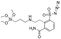 2-[(N-TRIMETHOXYSILYLPROPYL)AMINOETHYL]-M-(AZIDOSULFONYL)BENZAMIDE 结构式