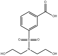 N,N-BIS(2-HYDROXYETHYL)-3-CARBOXYBENZENESULFONAMIDE 结构式