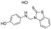 3-(P-HYDROXYANILINO)METHYL-2-BENZOTHIAZOLINE-THIONE MONOHYDROCHLORIDE 结构式