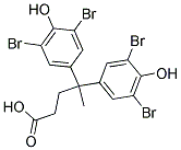 GAMMA,GAMMA-BIS(3,5-DIBROMO-4-HYDROXY-PHENYL)VALERIC ACID 结构式