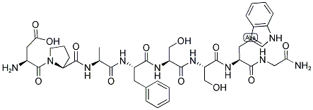 ASP-PRO-ALA-PHE-SER-SER-TRP-GLY-NH2 结构式