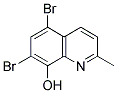 5,7-DIBROMO-8-HYDROXYQUINALDINE 结构式