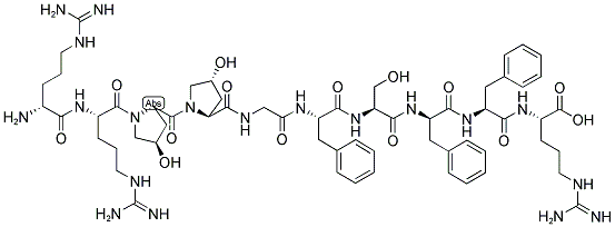 (D-ARG0,HYP2·3,D-PHE7)-BRADYKININ 结构式