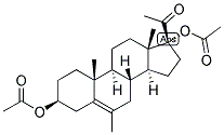 5-PREGNEN-6-METHYL-3-BETA, 17-DIOL-20-ONE DIACETATE 结构式