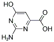 2-氨基-6-羟基嘧啶-4-羧酸 结构式