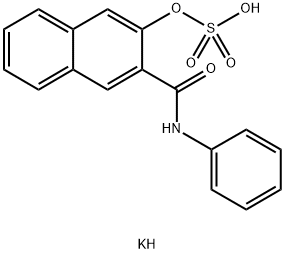 NAPHTHOL AS SULPHATE POTASSIUM SALT 结构式