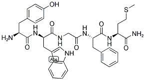 TYR-D-TRP-GLY-PHE-MET-NH2 结构式