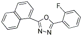 2-(2-FLUOROPHENYL)-5-(1-NAPHTHYL)-1,3,4-OXADIAZOLE 结构式