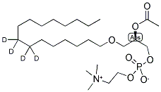 1-O-HEXADECYL-(7,7,8,8-D4)-2-O-ACETYL-SN-GLYCERYL-3-PHOSPHORYLCHOLINE 结构式