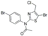 N1-[5-BROMO-4-(CHLOROMETHYL)-1,3-THIAZOL-2-YL]-N1-(4-BROMOPHENYL)ACETAMIDE 结构式