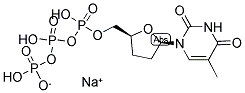 2ˊ,3ˊ-二脱氧胸苷-5ˊ-三磷酸 结构式