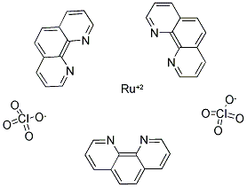 DELTA-(-)-D-TRIS(1,10-PHENAN- THROLINE)RUTHENIUM(II) DIPERCHLORATE 结构式