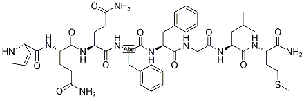 DEHYDRO-PRO-GLN-GLN-PHE-PHE-GLY-LEU-MET-NH2 结构式