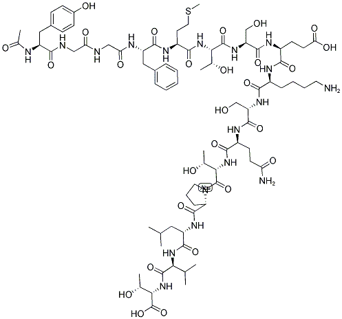 AC-TYR-GLY-GLY-PHE-MET-THR-SER-GLU-LYS-SER-GLN-THR-PRO-LEU-VAL-THR 结构式