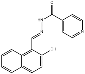 (E)-N'-((2-羟基萘-1-基)亚甲基)异烟酰肼 结构式