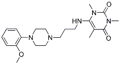 5-METHYL-6[[3-[4-(2-METHOXYPHENYL)-1-PIPERAZINYL]PROPYL]AMINO]-1,3-DIMETHYLURACIL 结构式