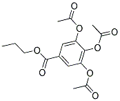 3,4,5-TRIACETOXYBENZOIC ACID N-PROPYL ESTER 结构式