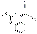 4,4-BIS(METHYLTHIO)-2-PHENYL-BUT-1,3-DIEN-1,1-DICARBONITRILE 结构式