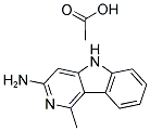 3-AMINO-1-METHYL-5H-PYRIDO[4,3-B] INDOLE ACETATE 结构式