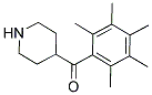 (2,3,4,5,6-PENTAMETHYLPHENYL)(4-PIPERIDINYL)METHANONE 结构式