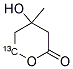 DL-甲瓦龙酸-5-13C 内酯 结构式