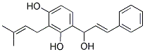 2',4'-Dihydroxy-3'-prenylchalcone 结构式