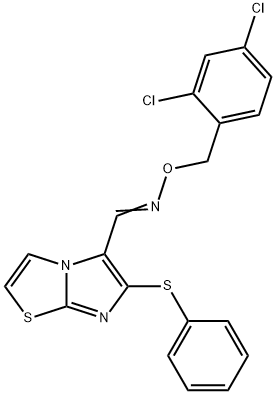 6-(PHENYLSULFANYL)IMIDAZO[2,1-B][1,3]THIAZOLE-5-CARBALDEHYDE O-(2,4-DICHLOROBENZYL)OXIME 结构式