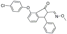 4-(4-CHLOROPHENOXY)-3-OXO-1-PHENYL-2-INDANECARBALDEHYDE O-METHYLOXIME 结构式