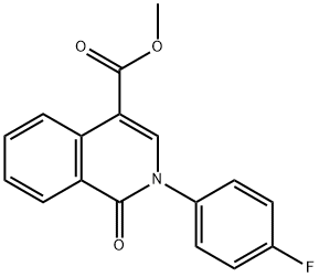 METHYL 2-(4-FLUOROPHENYL)-1-OXO-1,2-DIHYDRO-4-ISOQUINOLINECARBOXYLATE 结构式
