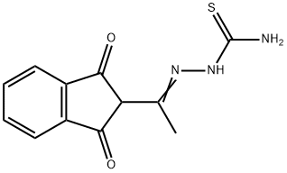 2-(2-((Aminothioxomethyl)amino)-2-aza-1-methylvinyl)indane-1,3-dione 结构式