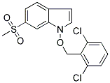 1-[(2,6-DICHLOROBENZYL)OXY]-6-(METHYLSULPHONYL)INDOLE 结构式