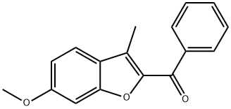 3-甲基-6-甲氧基-2-苯酰基苯并呋喃 结构式