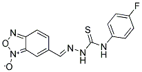 6-(2-[(4-FLUOROANILINO)CARBOTHIOYL]CARBOHYDRAZONOYL)-2,1,3-BENZOXADIAZOL-1-IUM-1-OLATE 结构式