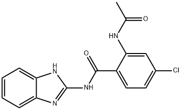 3-(1H-1,3-Benzimidazol-2-yl)-7-chloro-2-methyl-4(3H)-quinazolinone 结构式
