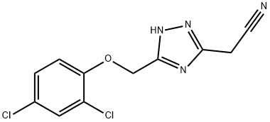 2-(3-[(2,4-DICHLOROPHENOXY)METHYL]-1H-1,2,4-TRIAZOL-5-YL)ACETONITRILE 结构式