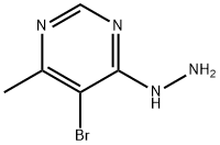 5-溴-4-肼基-6-甲基嘧啶 结构式