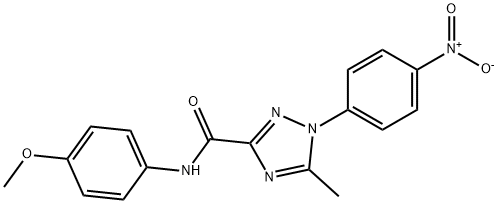 N-(4-甲氧基苯基)-5-甲基-1-(4-硝基苯基)-1H-1,2,4-三唑-3-甲酰胺 结构式